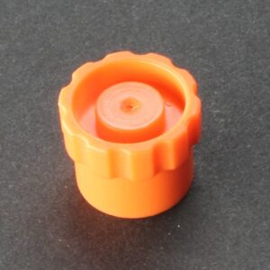 AccuDose Cartridge Outlet Cap 1/4 NPT Orange