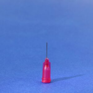 25G precision stainless steel dispensing tip for industrial fluids